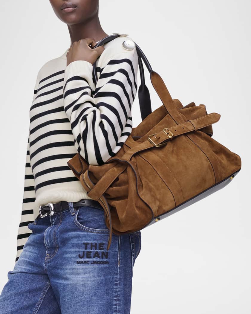 The Dakota Belted Suede Tote Bag