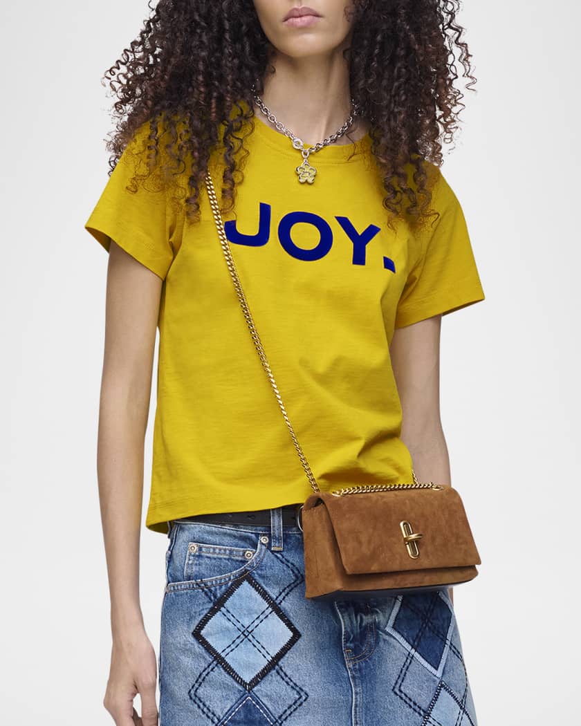 The Dual Chain Mini Suede Shoulder Bag
