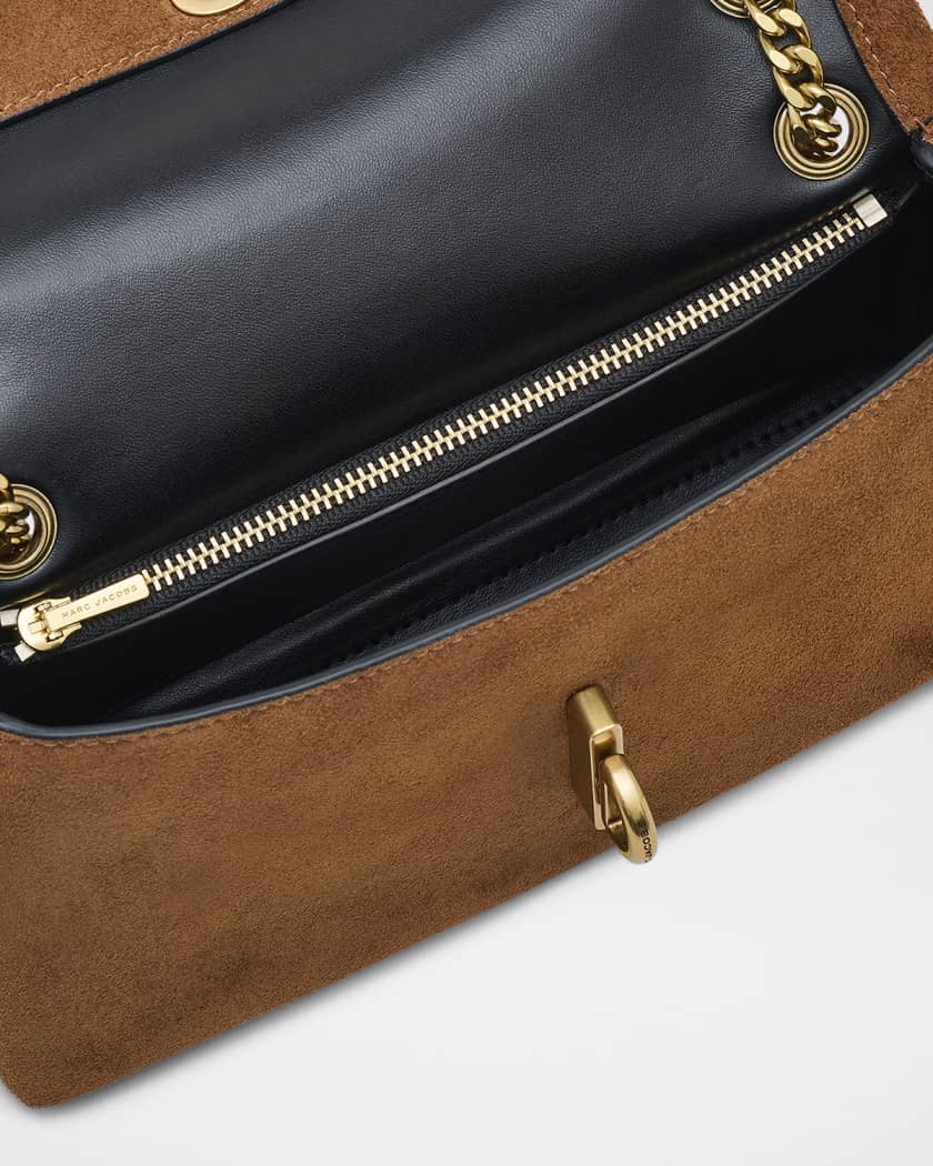 The Dual Chain Mini Suede Shoulder Bag