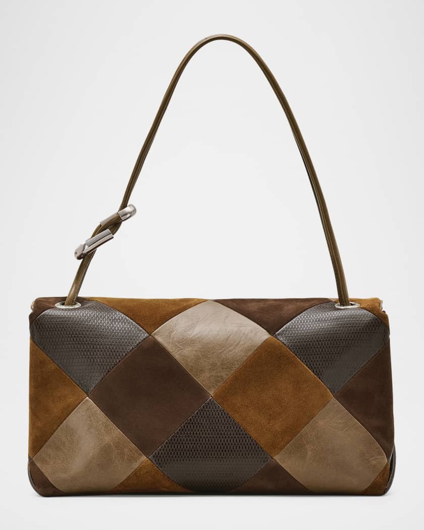 The Large Dual Patchwork Leather Shoulder Bag