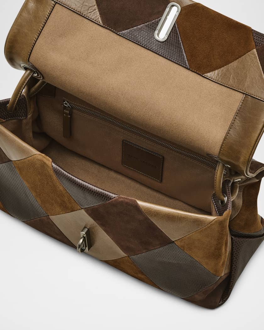 The Large Dual Patchwork Leather Shoulder Bag