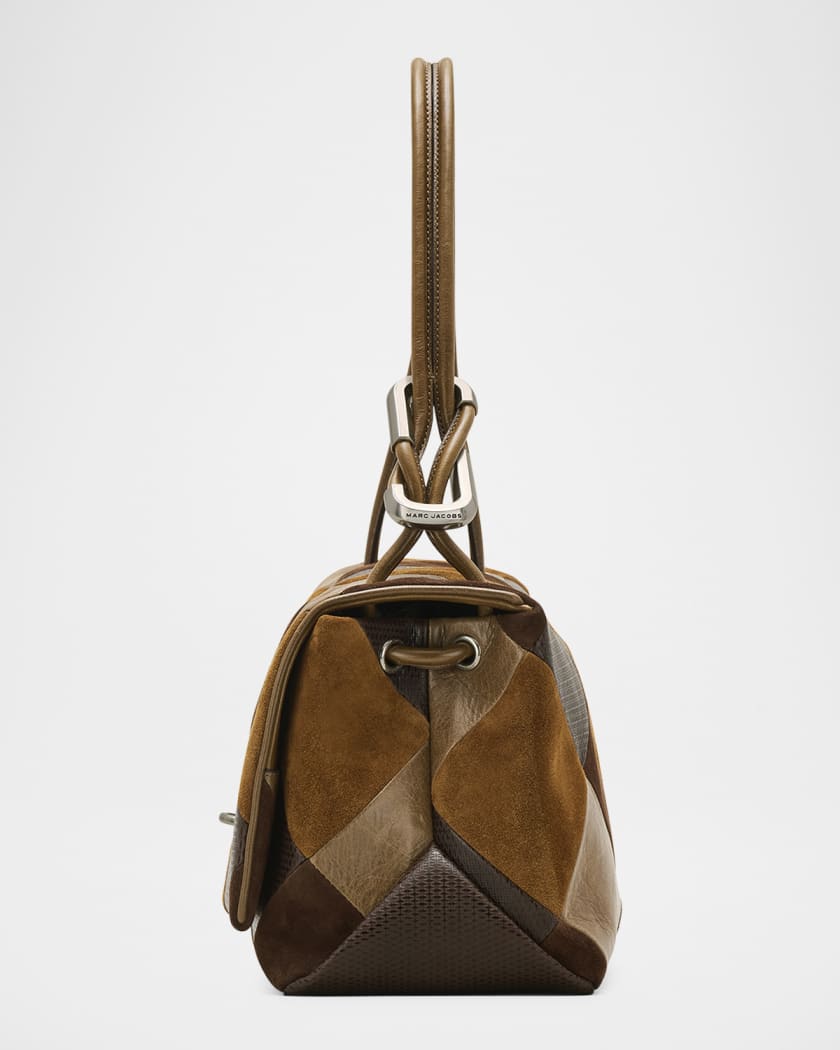 The Large Dual Patchwork Leather Shoulder Bag