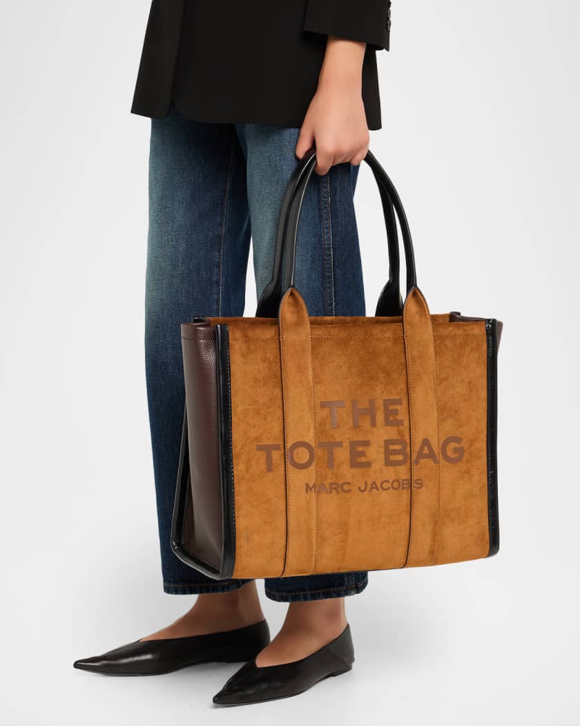 The Large Leather & Suede Tote Bag