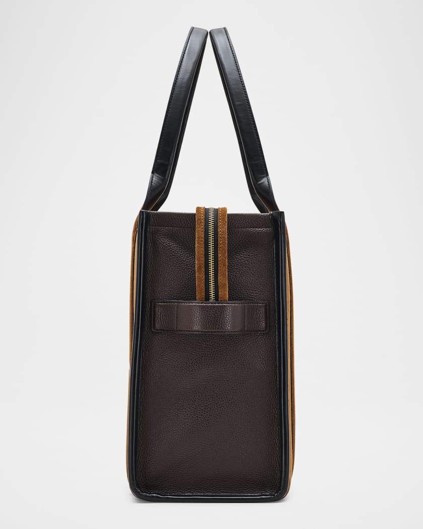 The Large Leather & Suede Tote Bag