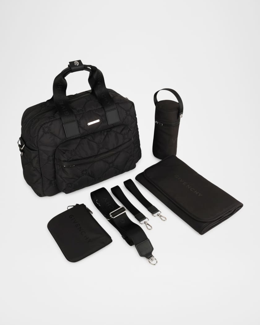 Embroidered 4G Logo Quilted Diaper Bag