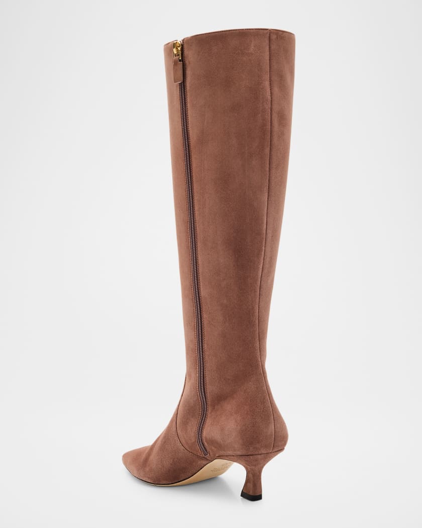 50mm Vinnie Suede Knee-High Boots