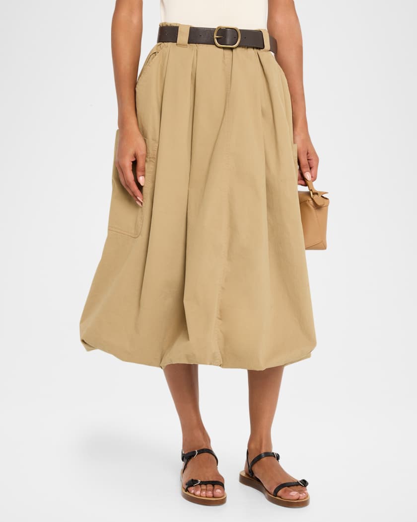 Sullivan Belted Bubble Midi Skirt