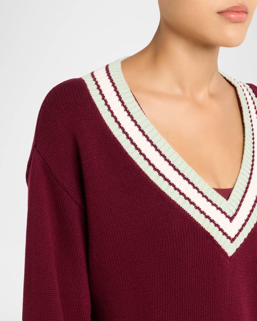 Josette V-Neck Knit Sweater