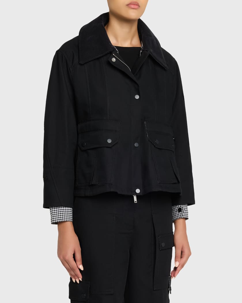 Cropped Flounce Jacket