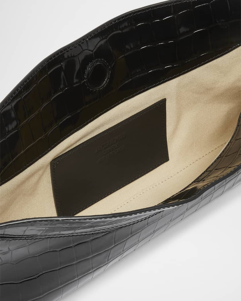 Le Calisson Croc-Embossed Leather Shoulder Bag