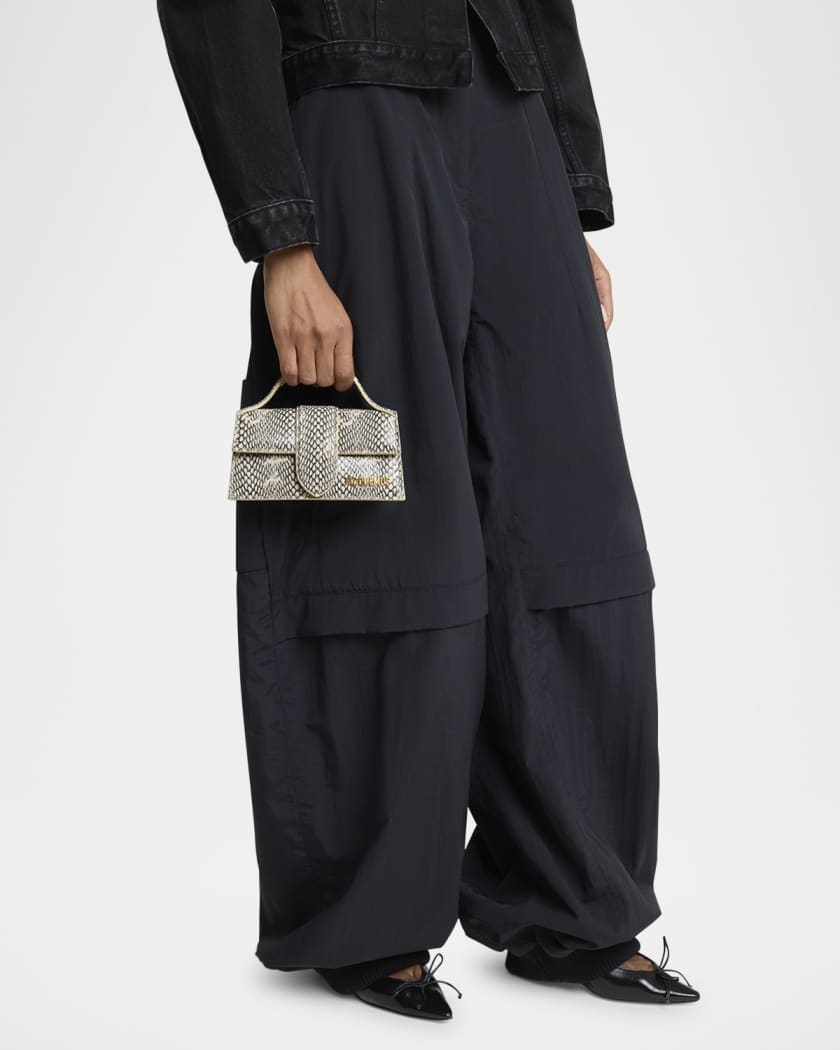 Le Bambino Snakeskin Leather Crossbody Bag