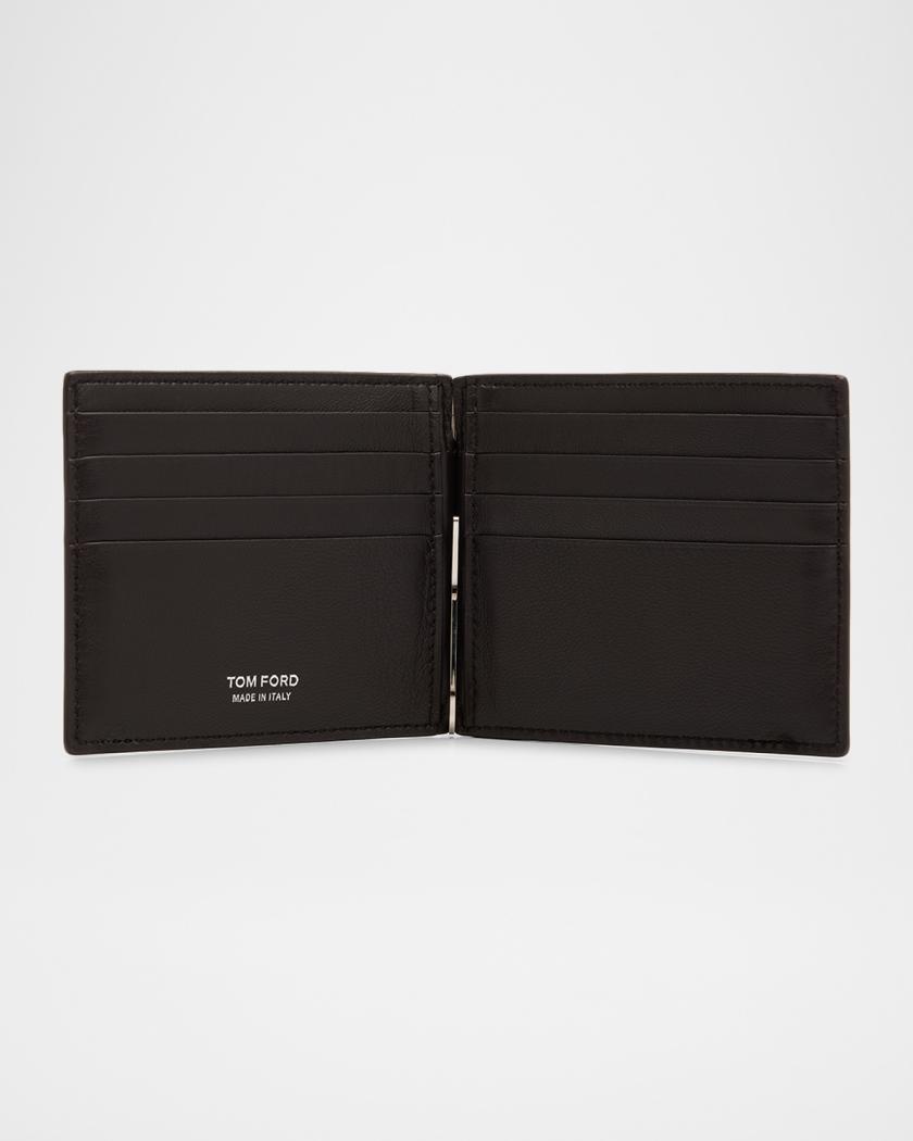 TOM FORD Men's Exotic Line Croc-Effect Money Clip Wallet | Neiman
