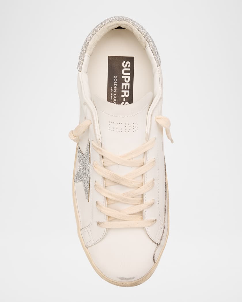 Super-Star Crystal Leather Low-Top Sneakers