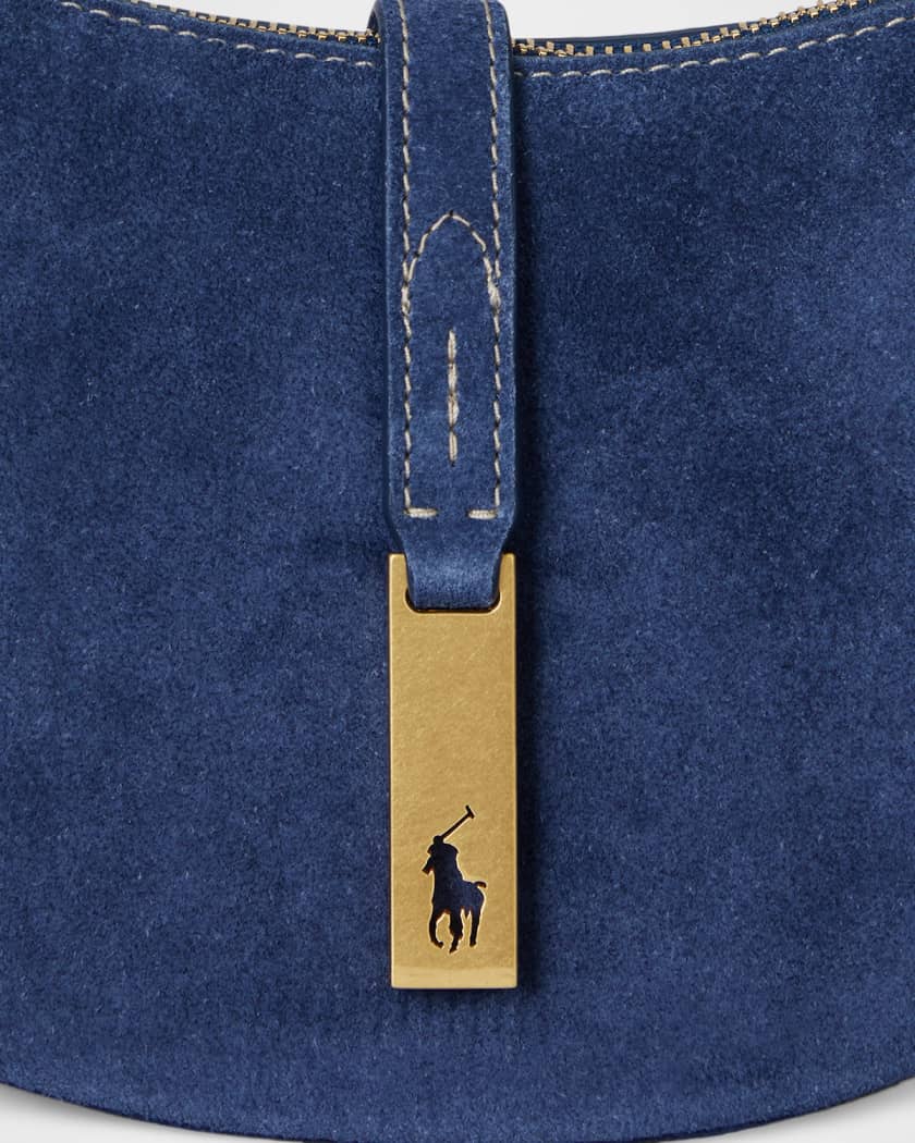 Polo ID Small Suede Shoulder Bag