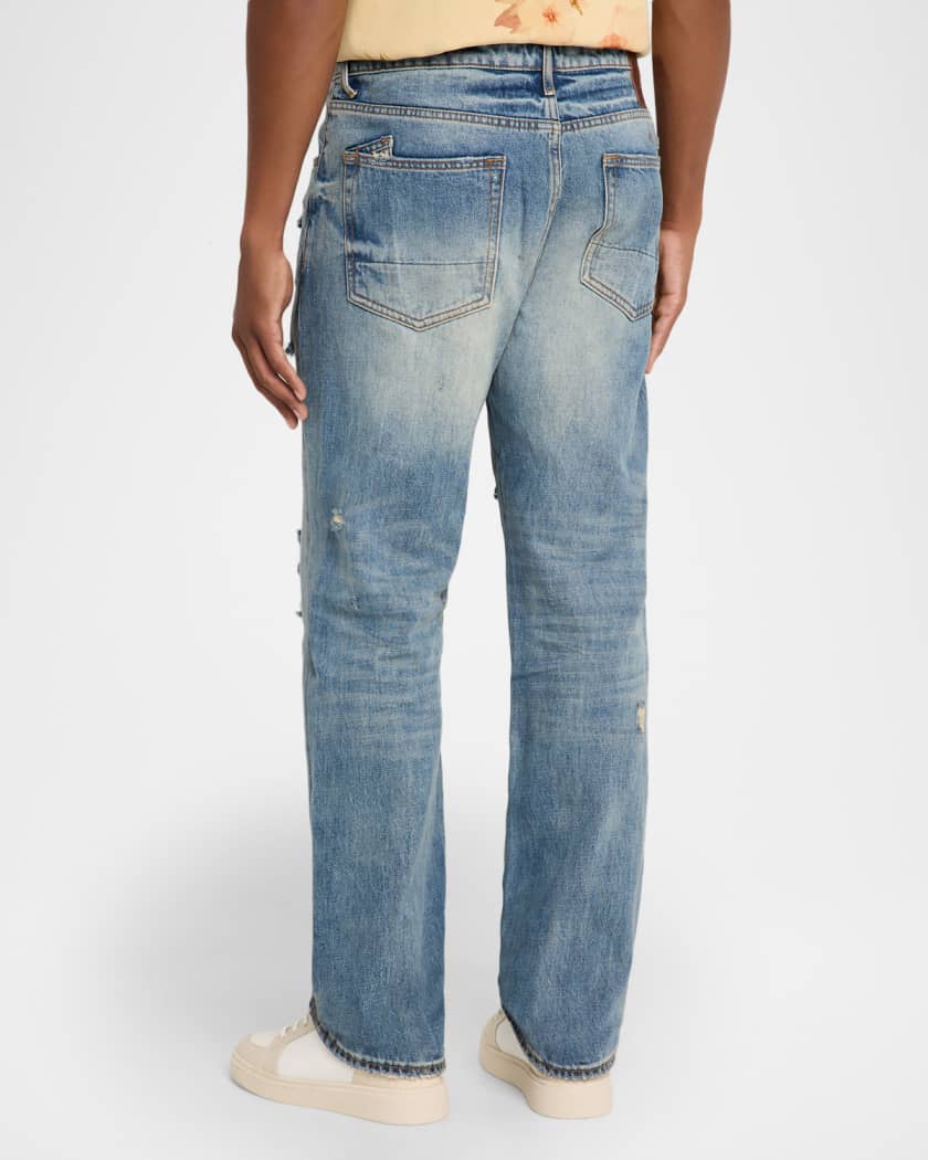 Men's Sapporo Distressed Denim Relaxed-Fit Jeans