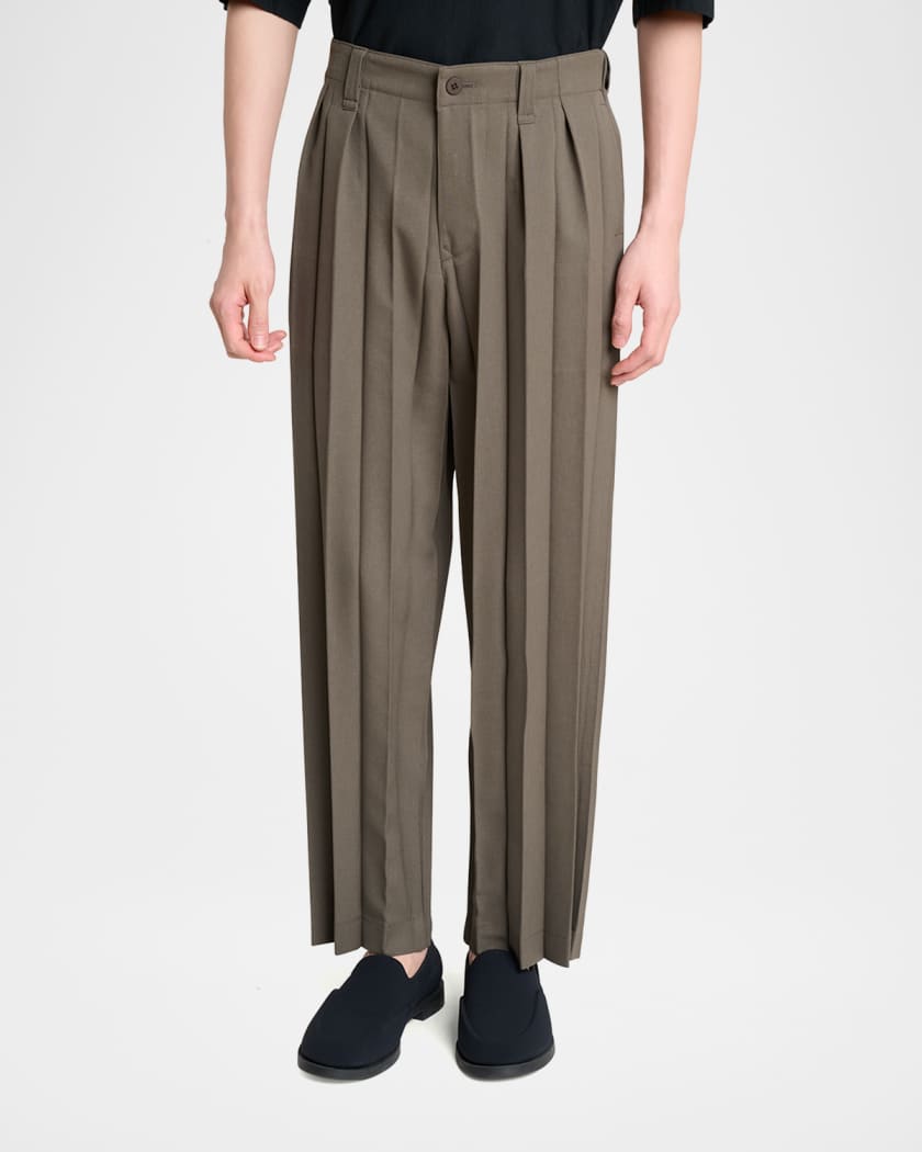 Homme Plisse Issey Miyake Men's Edge Ensemble Pleated Pants