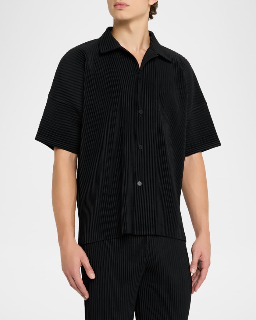 HOMME PLISSÉ ISSEY MIYAKE オムプリッセ ポロ Homme Plisse Issey Miyake Men's Pleated Oversized Polo Shirt