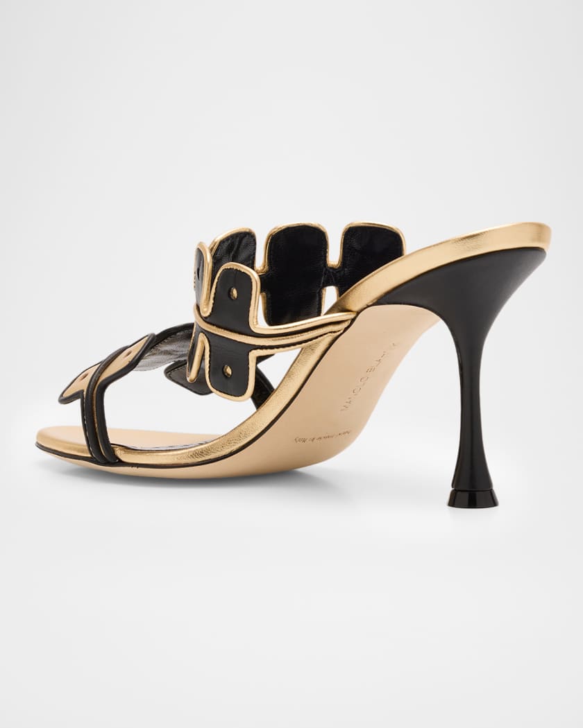 Aplinanu Nappa Leather Double-Band Slide Sandals