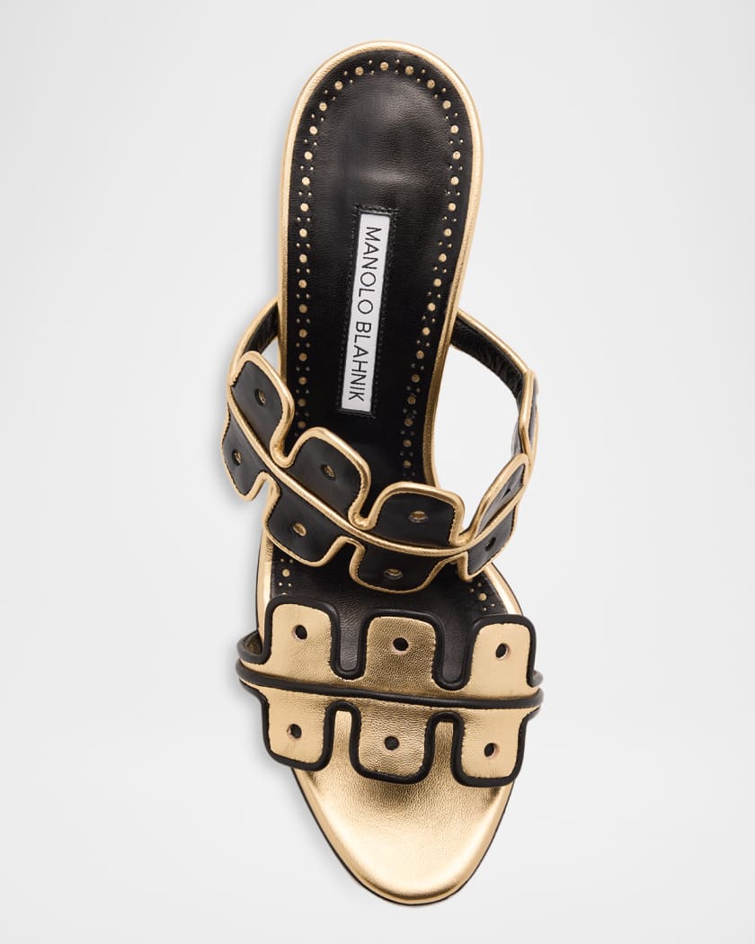 Aplinanu Nappa Leather Double-Band Slide Sandals