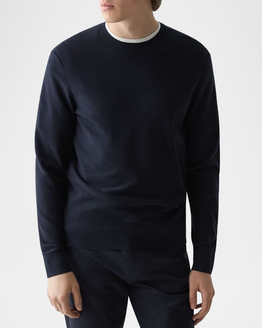 Theory Men's Riland Crewneck Sweater | Neiman Marcus