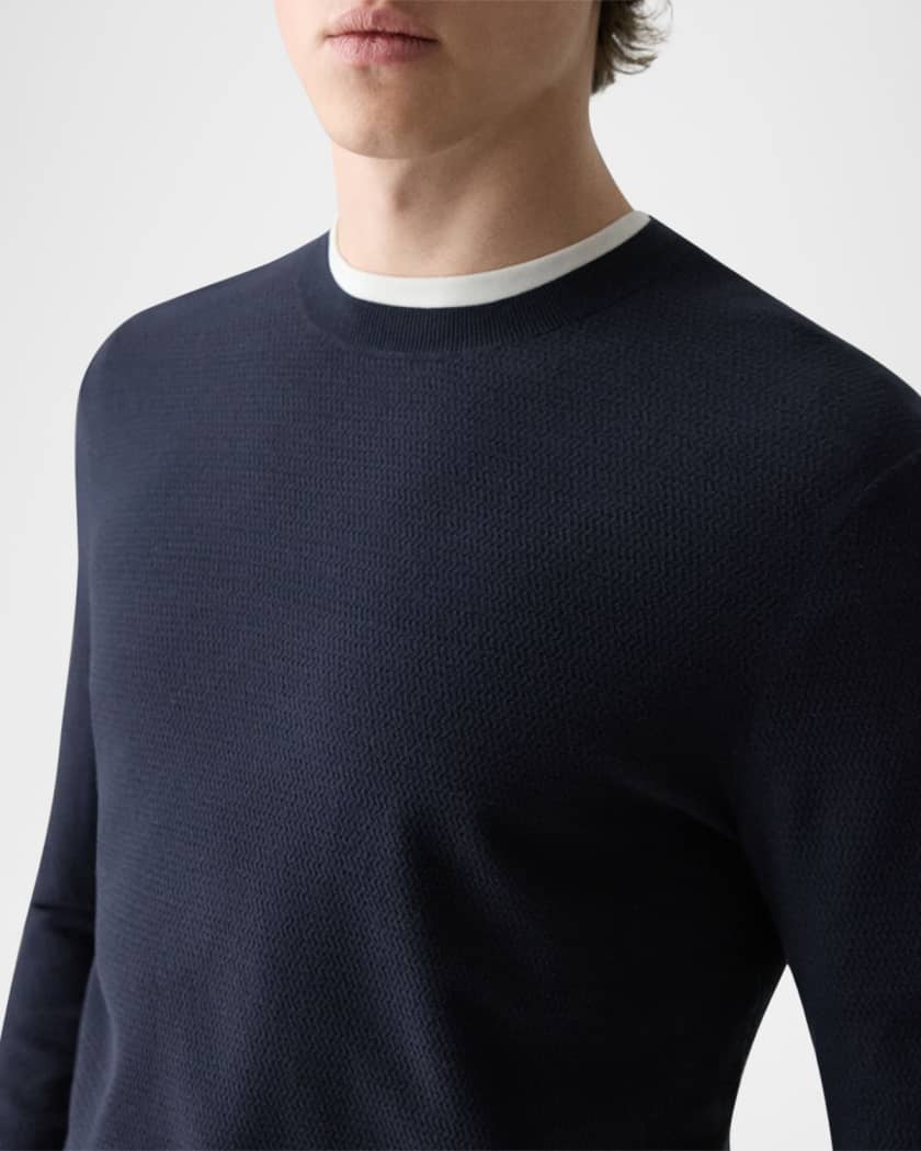 Theory Men's Riland Crewneck Sweater | Neiman Marcus
