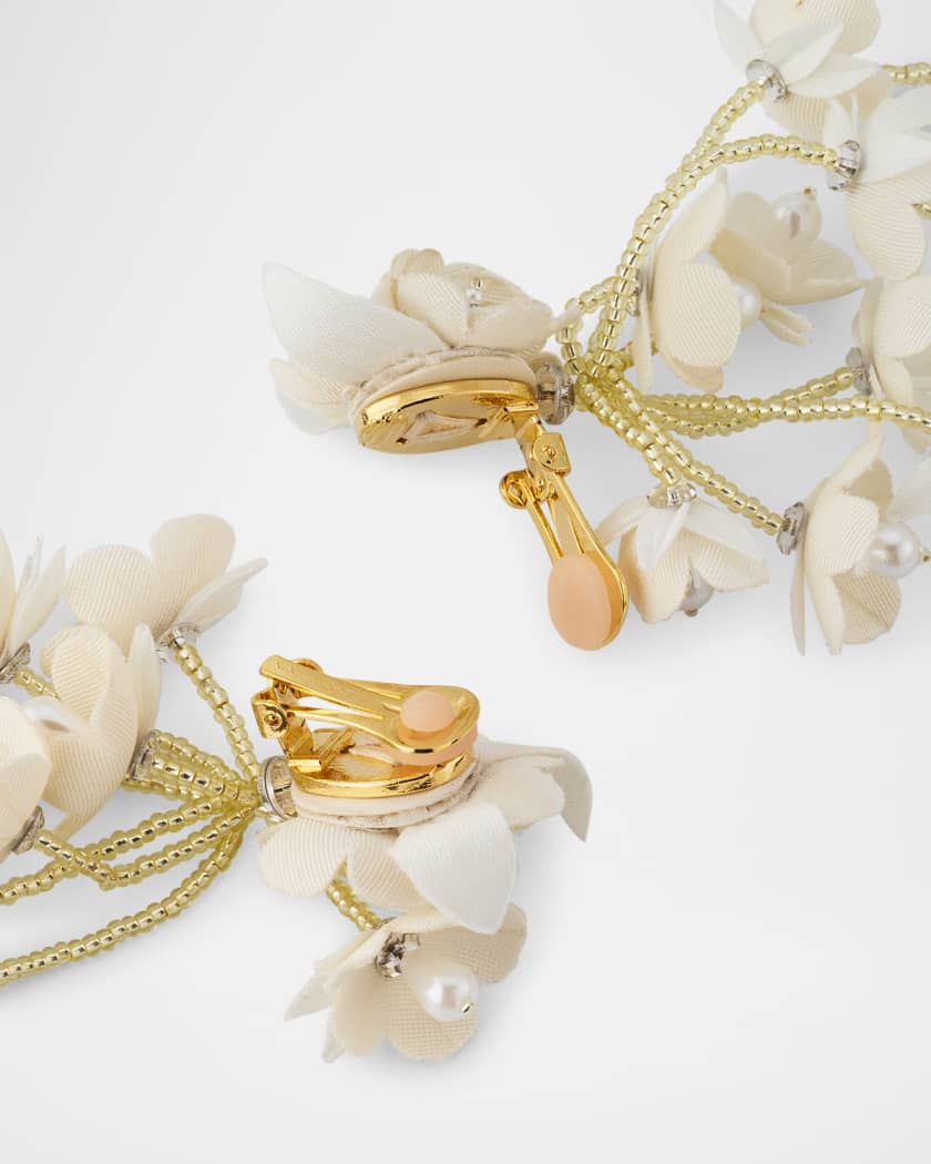 Oscar de la Renta Gradient Flower Drop Earrings | Neiman Marcus