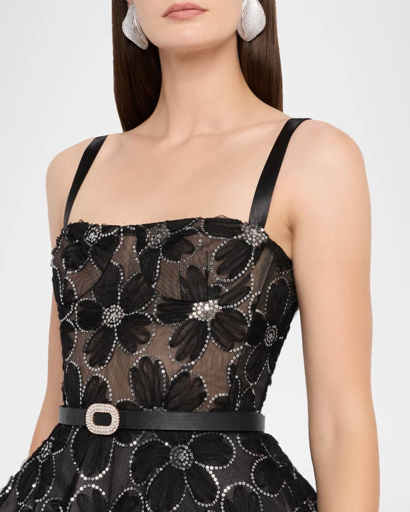 Mademoiselle Floral Fit-&-Flare Mini Dress