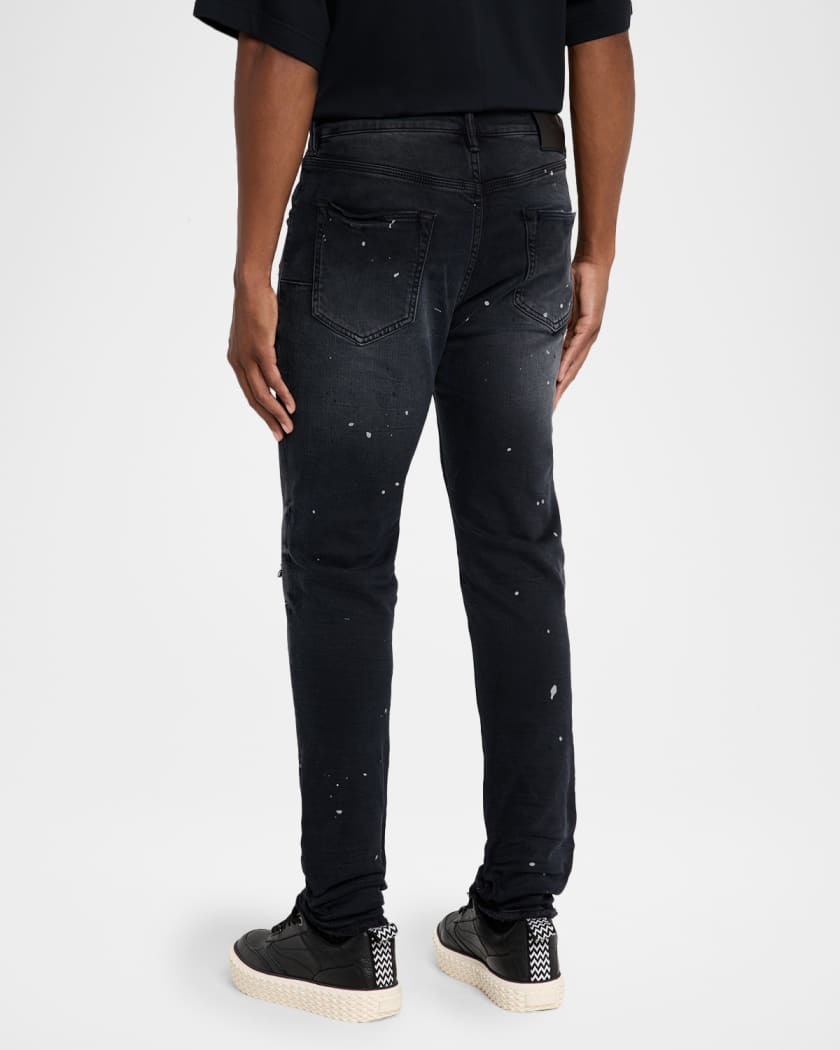 Men's Reflective Paint Rip & Pair Denim Jeans