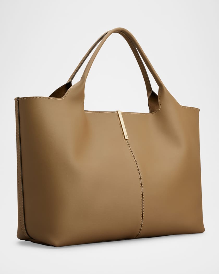 【TOD'S】LEATHER TOTE BAG Tod's Leather Shopper Tote Bag | Neiman Marcus