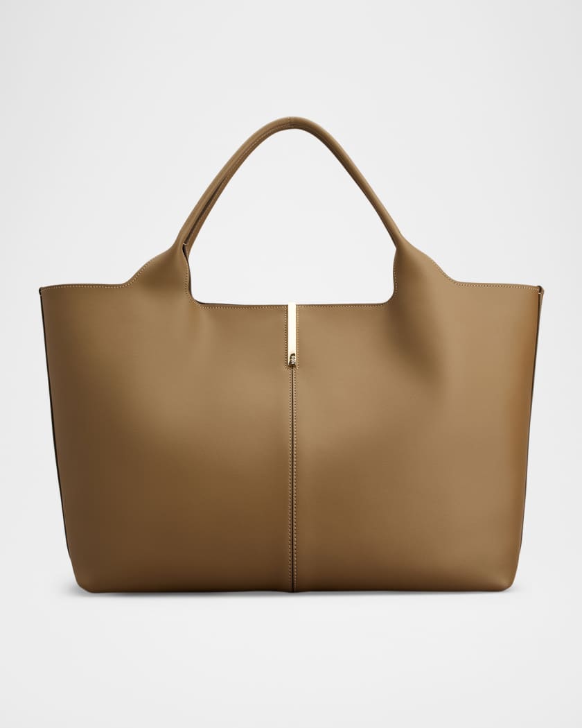 トートバッグ TODS MUD LEATHER SHOPPING BAG Tod's Leather Shopper Tote Bag | Neiman Marcus