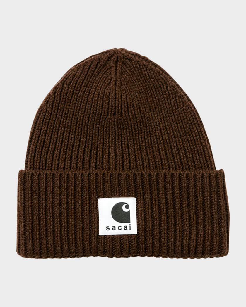 SACAI x CARHARTT WIP Men's Wool Knit Beanie | Neiman Marcus