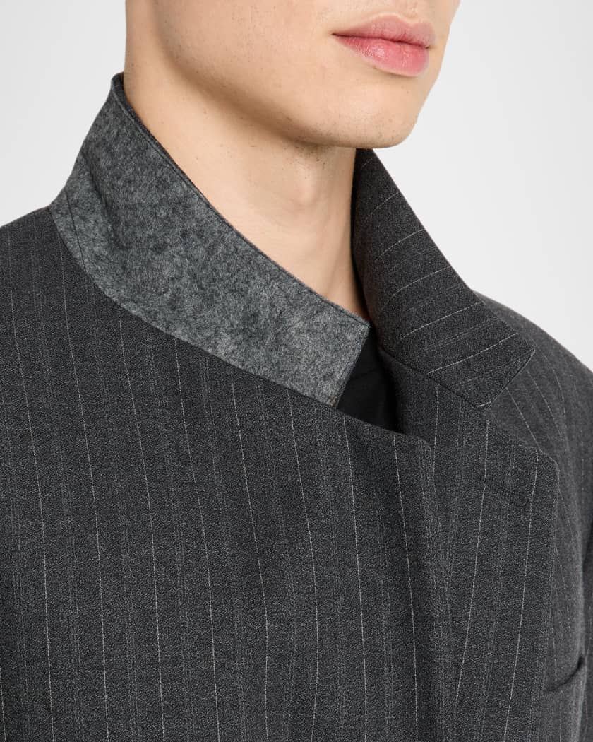Magliano Men's Pinstripe Wool-Blend Two-Button Jacket | Neiman Marcus