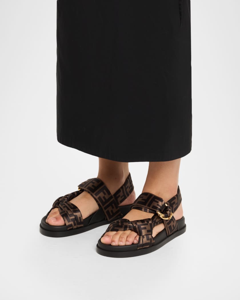 Fendi Feel Satin Sandals