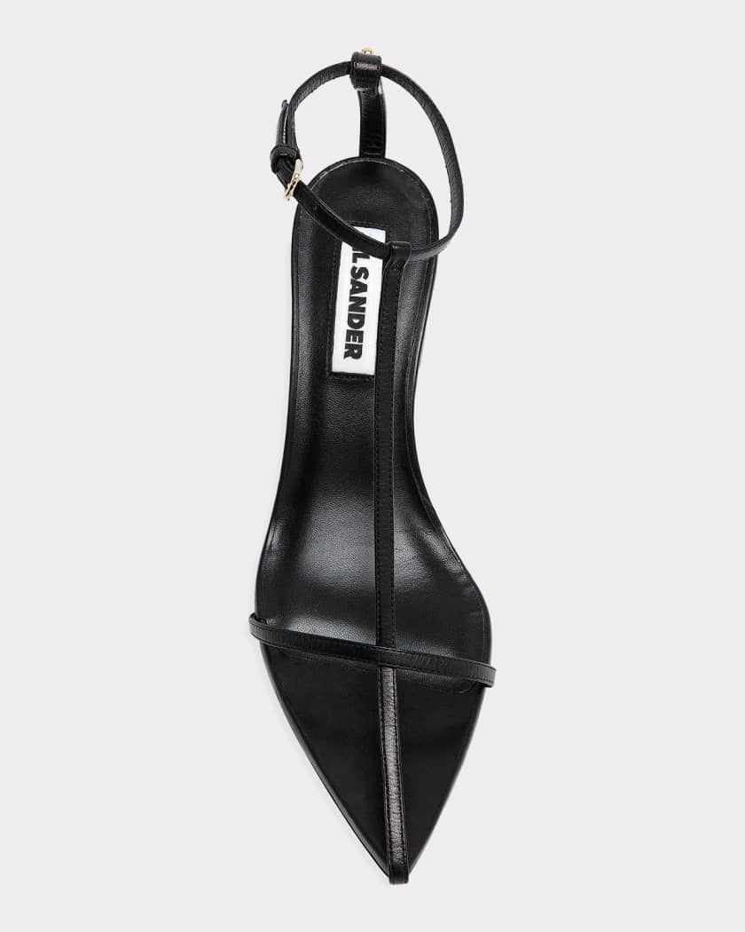 Jil Sander 65MM Leather Stiletto Sandals | Neiman Marcus
