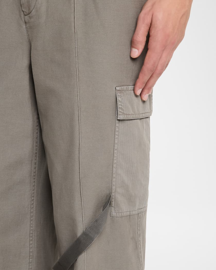 Helmut Lang Men's Relaxed-Fit Stretch Drawstring Cargo Pants