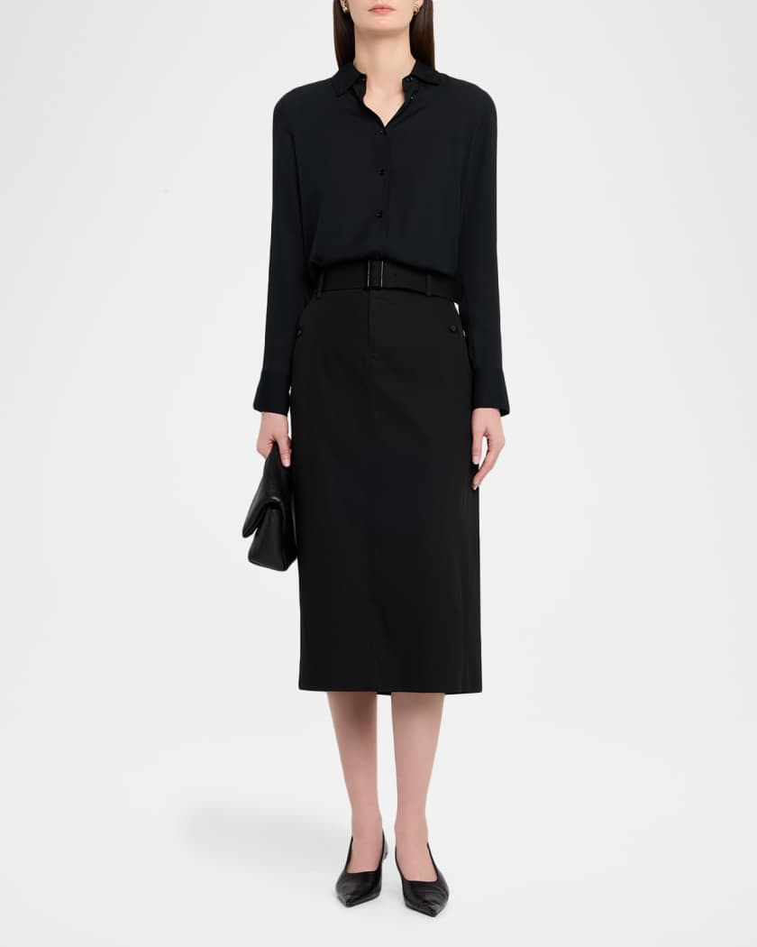 Vince Belted Midi Pencil Skirt Neiman Marcus