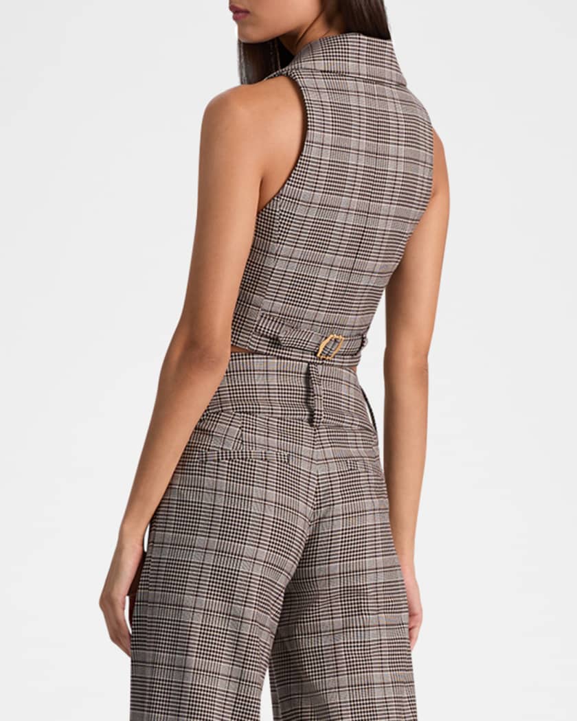Donna Plaid Vest