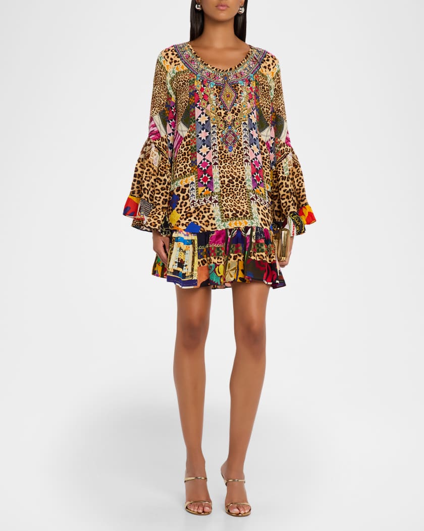 【新品】25ss　Embroidered Cuffs A-Line Dress ZARA SS25 ZW COLLECTION EMBROIDERED PLEATED DRESS Sz S,M,XL