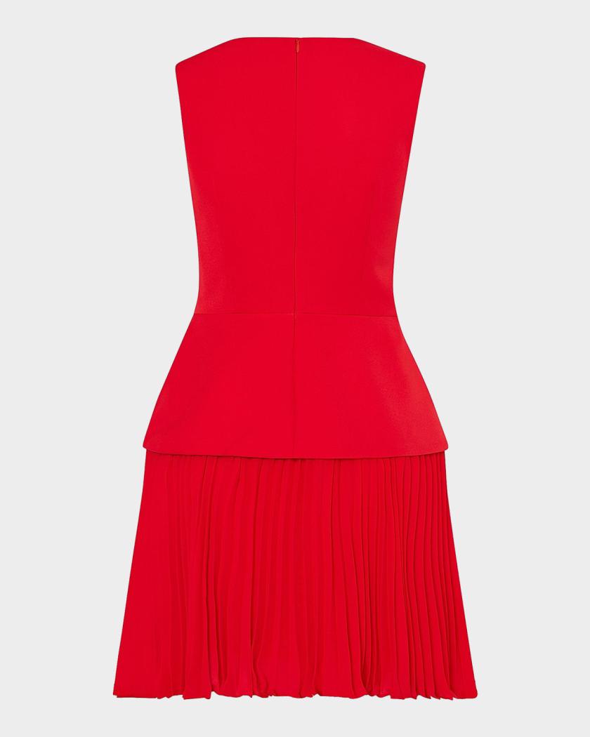 Haddy Cady & Pleated Chiffon Mini Dress | Neiman Marcus