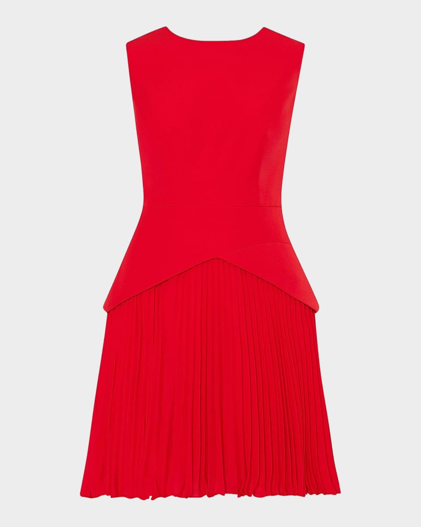 Haddy Cady & Pleated Chiffon Mini Dress | Neiman Marcus