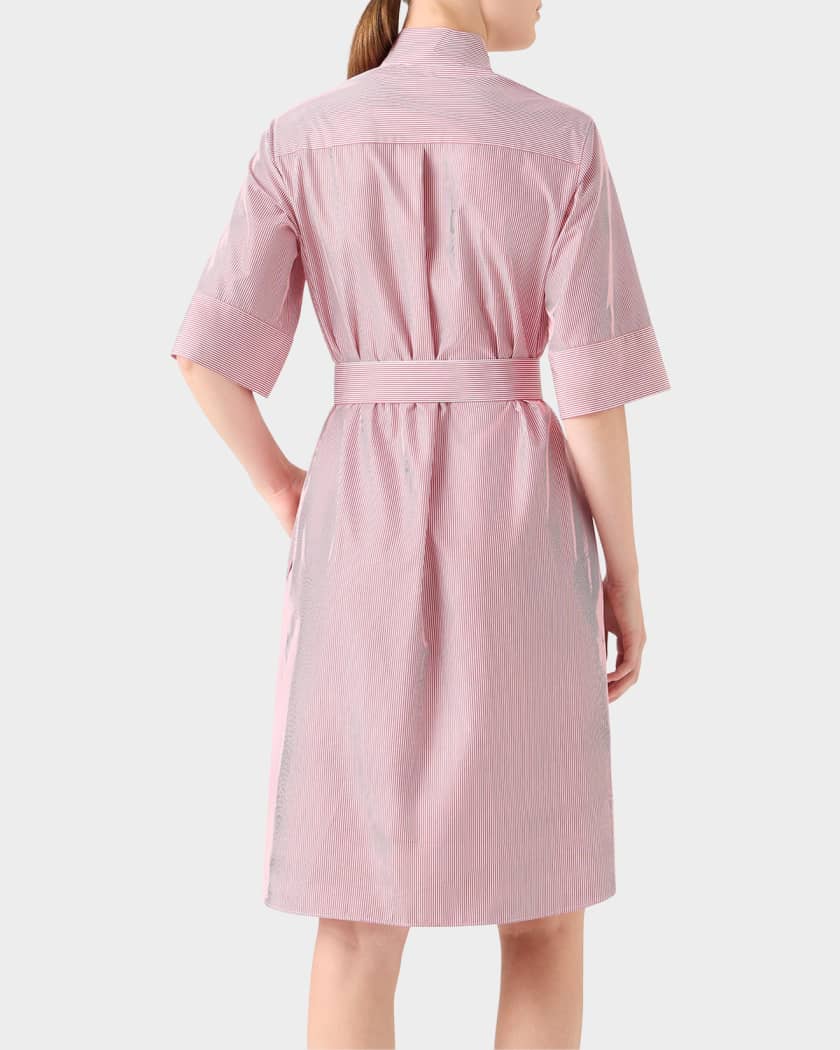 専用 アクリス AKRIS punto シャツワンピース Akris punto Pinstriped Cotton Poplin Shirtdress | Neiman Marcus