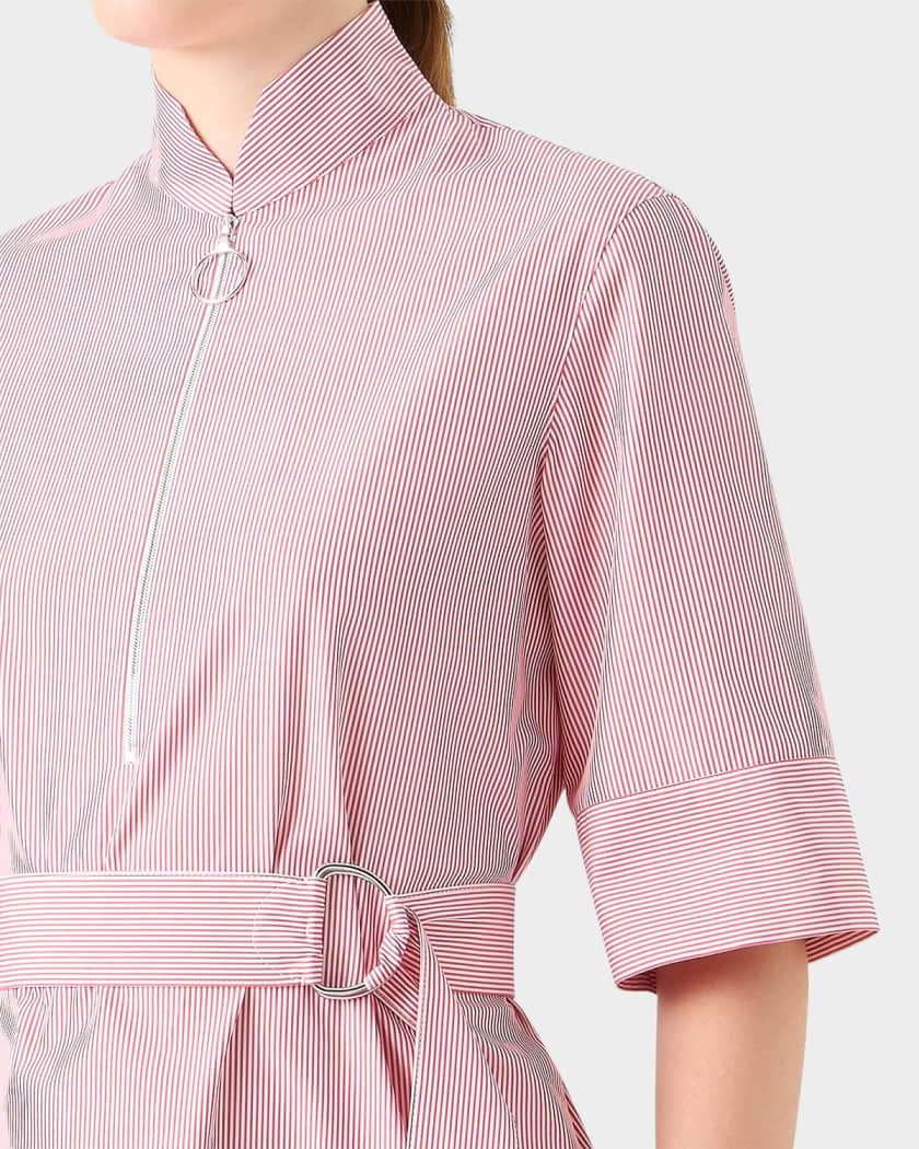 専用 アクリス AKRIS punto シャツワンピース Akris punto Pinstriped Cotton Poplin Shirtdress | Neiman Marcus