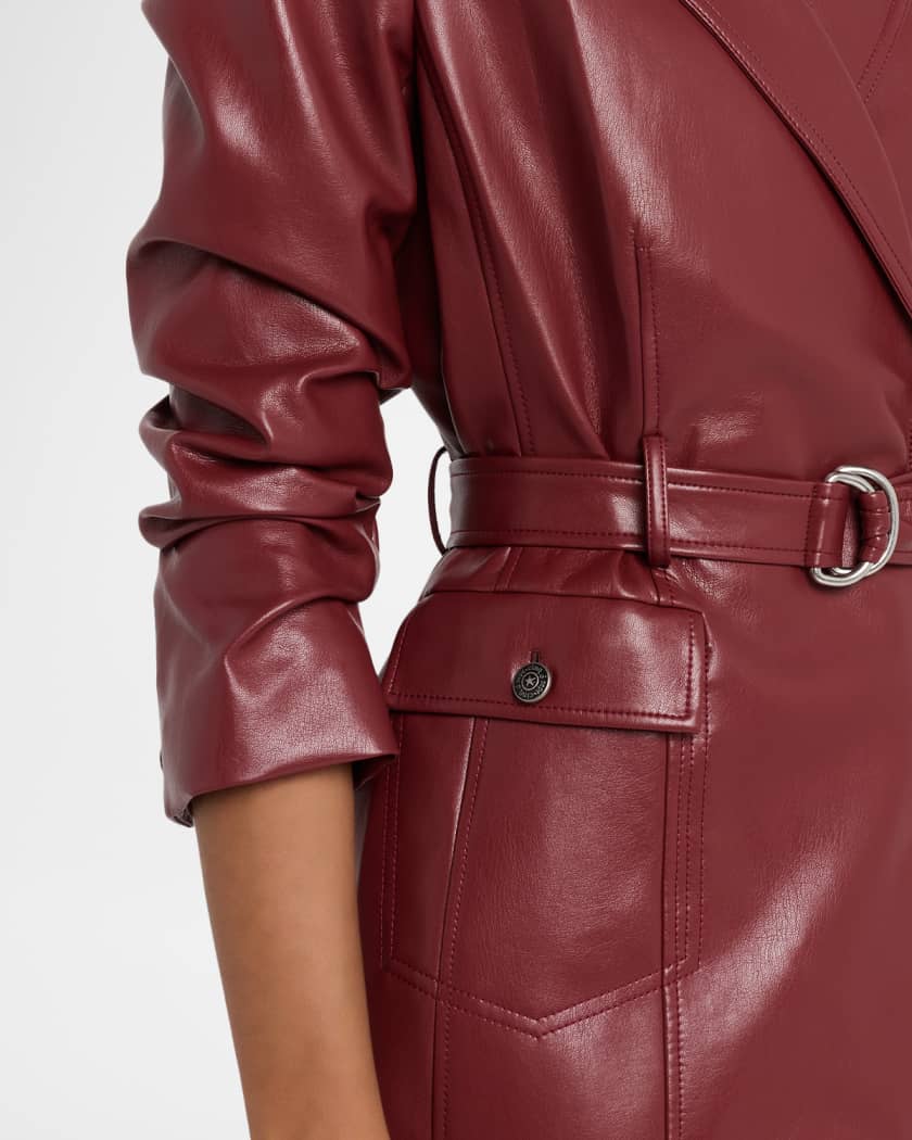 Jenessa Vegan Leather Mini Blazer Dress