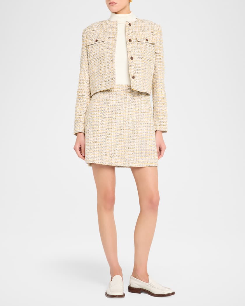 Short-Sleeve Combo Mini Dress