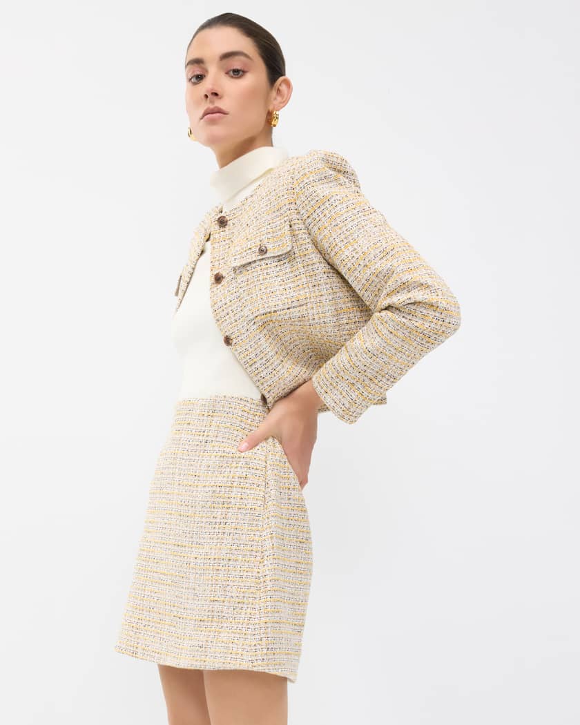 Short-Sleeve Combo Mini Dress