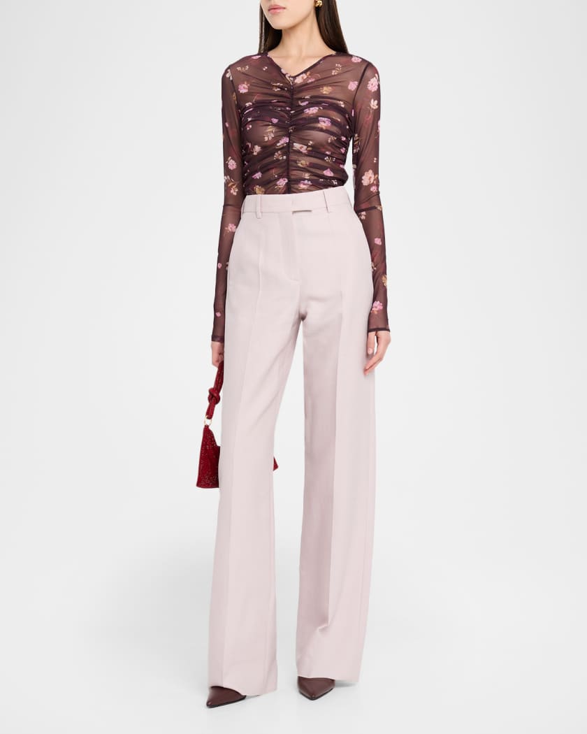 Whimsical Monet Mesh Party Top