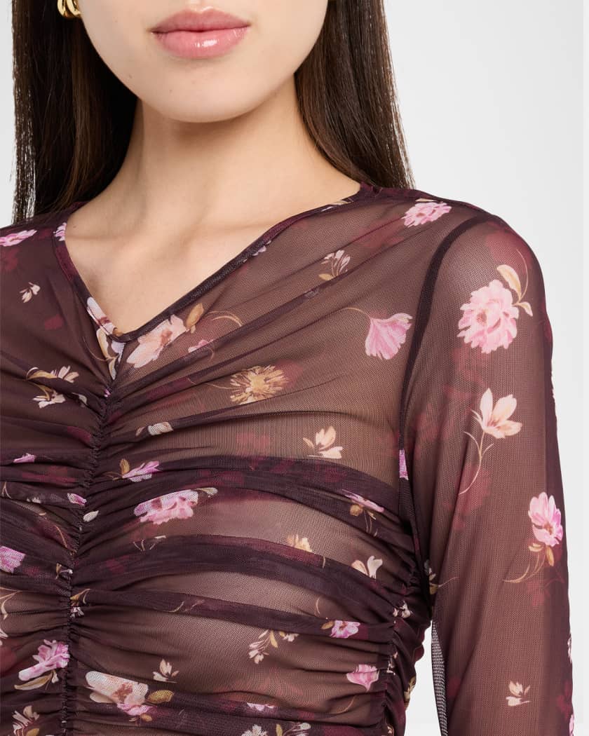 Whimsical Monet Mesh Party Top