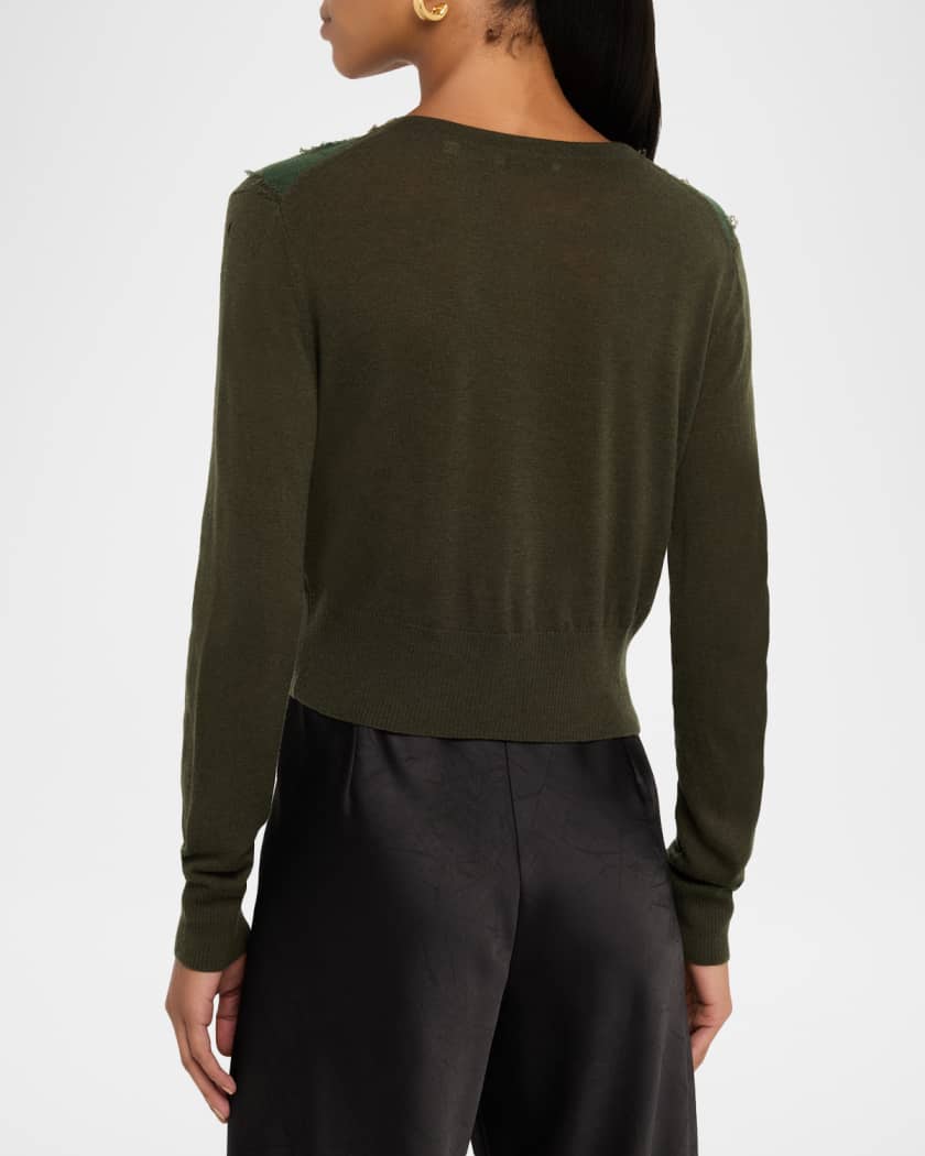 Cashmere and Wool Argyle Cardigan