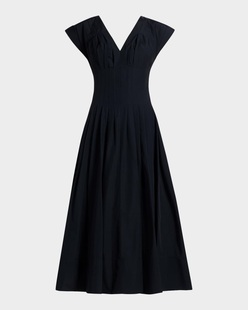 a line organza dress A-Line Organza Long Prom Dress, Lovely Puff Sleeve Evening Dress US 2 / Picture Color main image 0