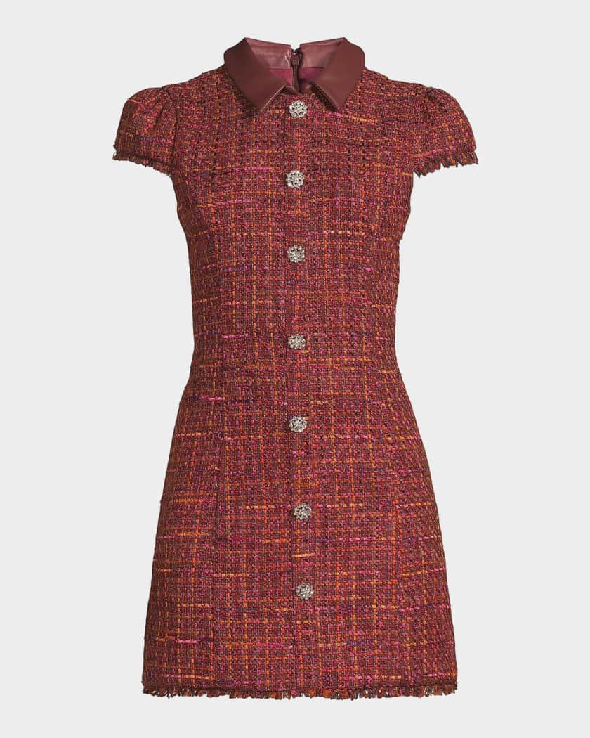likely dress Filomena by Likely breasted button details Red Sequin Likely Sequin Dress
